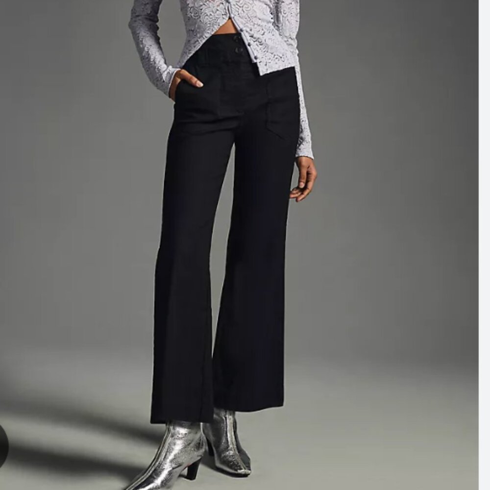 Maeve Naomi Cropped Wide-Leg Flared Pant Size 12